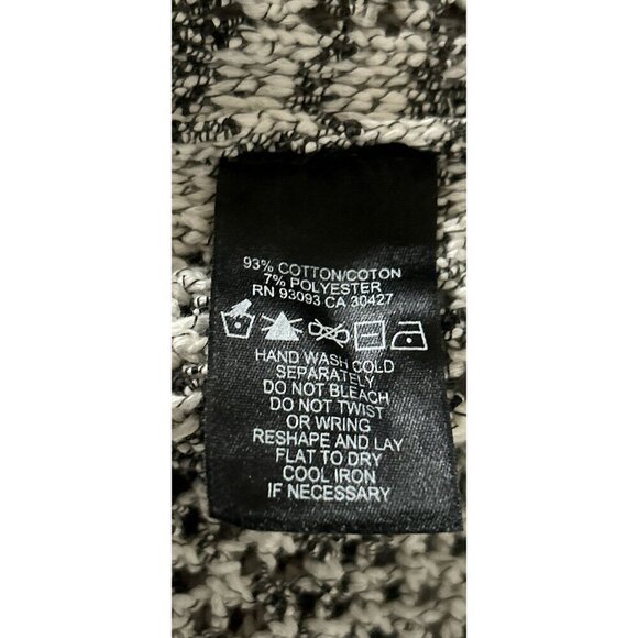 NIC + ZOE Open Knit Sweater V-Neck Tunic Gray White Oversized Sweater Size 2X - Picture 8 of 8